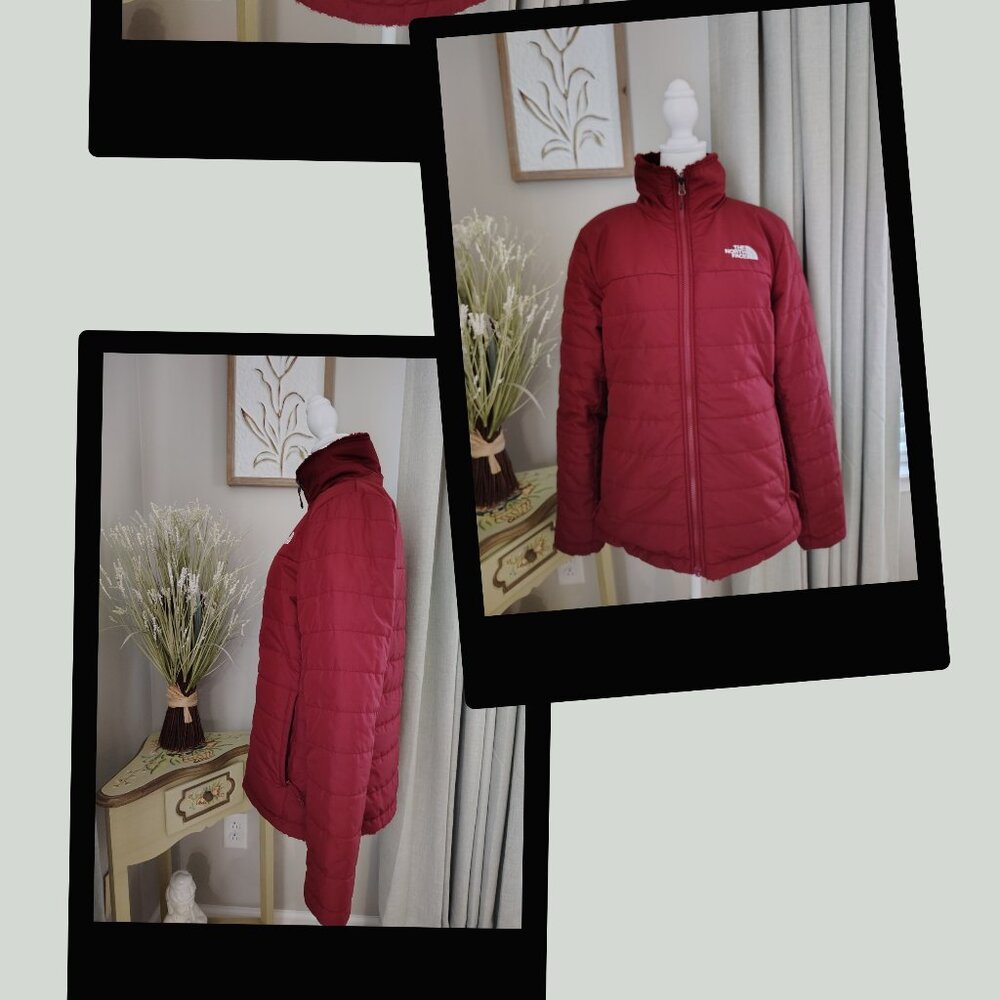 The North Face Brick Red Reversible Jacket - Winter - Warm - Medium